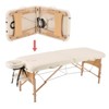 YOUNIKE 27.6 Inches Width Massage Table Wood Lash Bed Portable Massage Bed Beauty Tattoo Table Adjustable Spa Bed for Eyelash Tech Esthetician - 3 of 4
