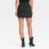 Women's Holiday Embellished Denim Mini Skirt - Universal Thread™ Black - 2 of 3
