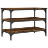 vidaXL Shoe Bench Smoked Oak 27.6 in.x15.2 in.x19.3 in. Engineered Wood - 2 of 4