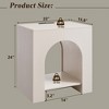 Nightstand with Charging Station, 22" Modern Night Stand with Arched Open Shelf, End Tables for Living Room Bedroom - 3 of 4