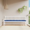 vidaXL Outdoor Bench Cushion - 78.7"x19.7"x2.8", Durable Oxford Fabric in Blue - Comfortable, Easy to Install, Weather-Rated for Garden Bench - 2 of 4
