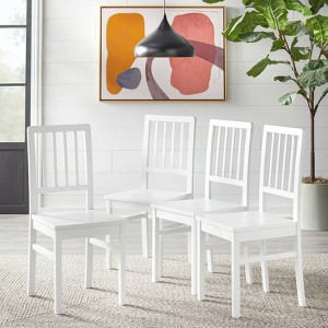 Set of 4 Camden Wood Slat Back Dining Chairs - Buylateral - 1 of 4