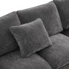 NicBex Couches for Living Room 110" Modern Modular Sofa 4 Seat Chenille Upholstered Freely Combinable Sofa Couch Set with 2 pillows, Grey - 3 of 4
