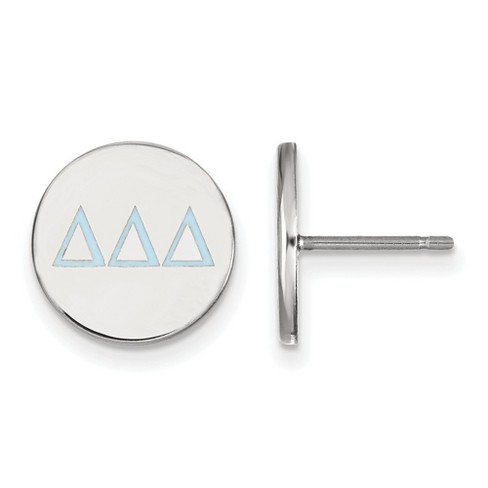 Black Bow Jewelry Sterling Silver Delta Delta Delta Greek Life Stud Earring - image 1 of 3