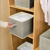 12-inch Foldable Cube Storage Set (6-Piece),Wardrobe Organizer Boxes,Toy & Clothing Storage Containers,Rattan Weave with Printed Pattern,Brown - 3 of 4