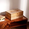TopComfy Decorative Object White Wood Carved Box Elegant Storage Solution for Home Organization, White, 10"*10"*5" - 2 of 4