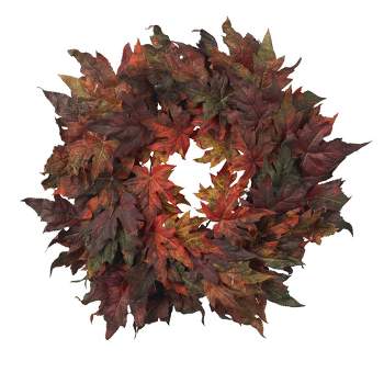 Nearly Natural 30" Maple Leaf Wreath