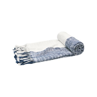 EY Essentials Eva Navy 50" x 70" Throw Blanket