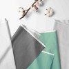 Bacati - 3 Layer Ruffled Crib/Toddler Bed Skirt - White/Mint/Gray - 2 of 4