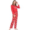 Casual Nights Women's Jersey Knit Long-Sleeve Top and Mircro Fleece Bottom Pajama Set - 2 of 4