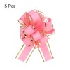 Unique Bargains Christmas Wedding Car Basket Gift Wrapping Big Pull Bow 5 Pcs - 3 of 4