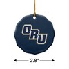 Oral Roberts University Primary Logo Porcelain Scalloped Holiday Christmas Tree Ornament  2.8" (7.1 cm) - 3 of 4