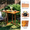Karl Home  3Ft. Brown Rectangular Patio Folding Wood Table - 2 of 4