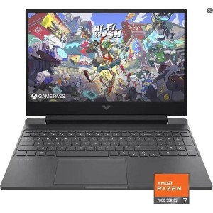 HP Victus 15.6" FHD IPS 144Hz Gaming Notebook, AMD Ryzen 7 7445HS 3.1GHz, 16GB DDR5 RAM, 512GB SSD, NVIDIA GeForce RTX 4050 6GB, Silver (BM4X8UA) - 1 of 4
