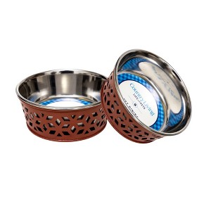 Country Living Set of 2 Farmhouse-Style Stainless Steel Dog Bowls – Available in 2 Sizes & 5 Colors - 1 of 4