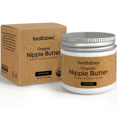 KeaBabies Organic Nipple Butter, Natural Nipple Cream Safe for Breastfeeding Moms, 2oz
