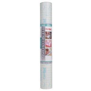 Con-Tact® Brand Clear Cover™ Adhesive Covering, Clear, 18" x 50 ft, Glossy - 1 of 3