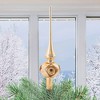 Sbk Gifts Holiday 12.0 Inch Champagne Stardust Glitz Tree Topper Christmas Tree Topper , Christmas Decor Christmas Finial Mini Reflector (1PC) - 2 of 4