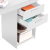 Okak 47.6IN Modern Computer Desk with Storage, Standing Desk with 2 Drawers and 1 Shelf, Home Office Desks for Living Room, Reading Room - 3 of 4