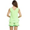 Dreamcrest Womens Satin Trim & Embroidered Short Set  Stylish & Comfortable Loungewear - 2 of 2