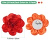 Unique Bargains Alloy Satin Fabric Big Rose Flower Dainty Brooches and Pins 2 Pcs - 3 of 4