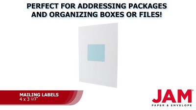 Jam Paper Mailing Labels 3 1/3 X 4 120ct : Target