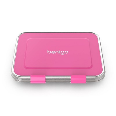 Fuchsia Stainless Steel Leak-Resistant Bento Lunch Box with Silicone Container