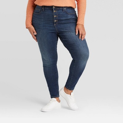 plus size high waisted skinny jeans