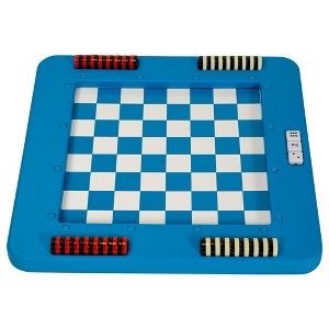 Swimline Floating Checkers and Backgammon Swimming Pool Board Game - Blue/White - 1 of 4