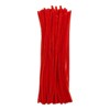 John Bead Fluffy Pipe Cleaners Chenille Stems for Art School Craft Supplies, 12in x 6mm Red 100 Pieces - 3 of 3
