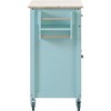 Maliang 54.3" W Kitchen Island Cart with Locking Wheels, 4 Door Cabinet and 2 Drawers,Spice Rack, Towel Rack - 4 of 4