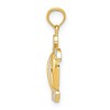 Black Bow Jewelry 14k Yellow Gold and White Rhodium Sea Turtle Pendant - 2 of 4