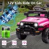 Ride On Truck for Kids, 12V Battery Powered Toy Car with Remote Control, Spring Suspension, LED Headlight and Music, for Girls Boys - 3 of 4