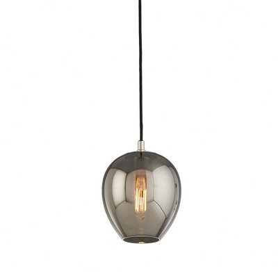 Troy Lighting Odyssey 1 - Light Pendant in  Carbide Black Plated Smoked Shade