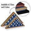 Americanflat Flag Case for Veterans - Fits a Folded 5' x 9.5' American Military Flag - Triangle Display with Polished Plexiglass (Barn Wood) - 4 of 4