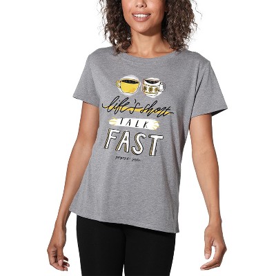 Women's Gilmore Girls Life's Short Talk Fast Loose T-Shirt Athletic Heather Small