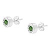 Haus of Brilliance Silver 1/4 Cttw Green Diamond Miracle-Set Stud Earrings - 4 of 4