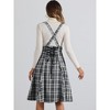 INSPIRE CHIC Women's Christmas Plaid Midi Tartan Pinafore Skirt - 3 of 4