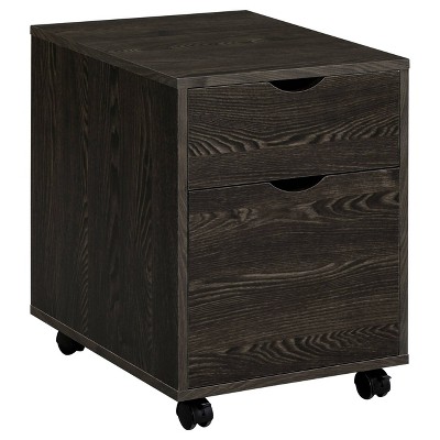 Noorvik Dark Oak and Chrome 3-Piece Writing Desk Set