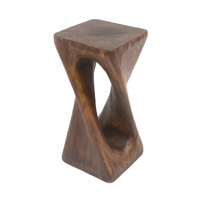 Christopher Knight Home Helena Rustic Outdoor Twist Shape Lightweight Concrete Side Table