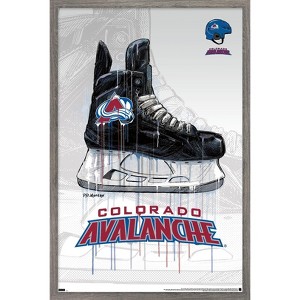 Trends International NHL Colorado Avalanche - Drip Skate 21 Framed Wall Poster Prints - 1 of 4