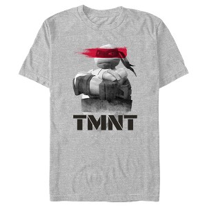 Men's Teenage Mutant Ninja Turtles Black-and-White Raphael TMNT Logo T-Shirt - 1 of 4