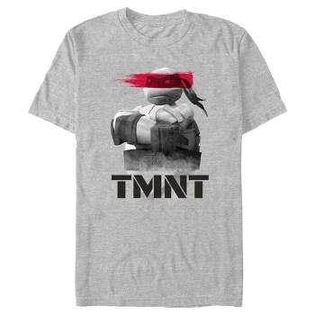 Men's Teenage Mutant Ninja Turtles Black-and-White Raphael TMNT Logo T-Shirt