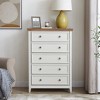 Racxily 5-Drawer Dresser, Farmhouse Storage Cabinet for Living Room & Closet - 4 of 4