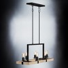 Urban Ambiance Modern Farmhouse Chandelier, 15''H x 33''W, Matte Black & White Ash Finish, UFS2000 - 3 of 4