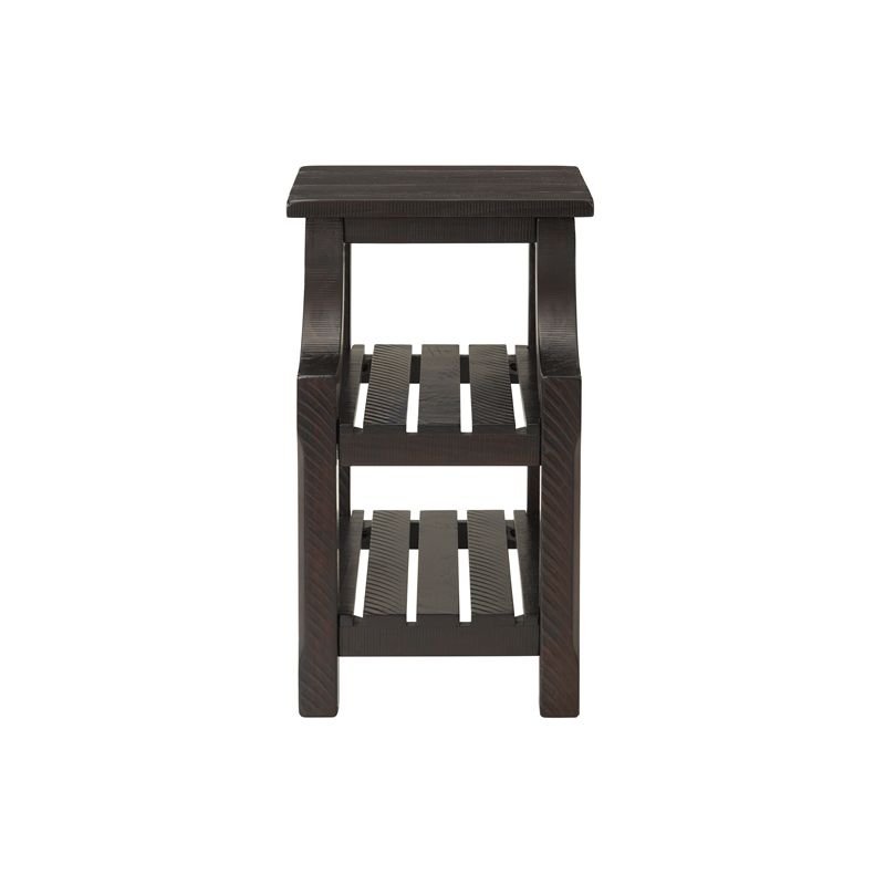 Barn Door Chairside Table with Power Espresso Brown - Martin Svensson Home, 2 of 8