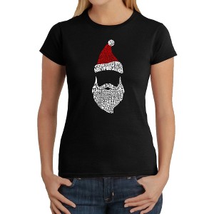 LA Pop Art Women's Word Art T-Shirt - Santa Claus - 1 of 4