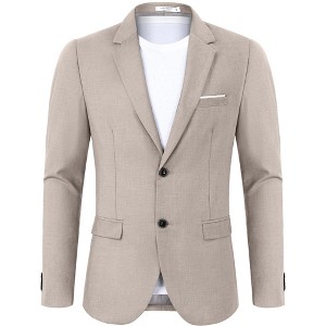 Men's Casual Blazer Sport Coat Two Button Lightweight Business Jackets - 1 of 4
