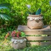 VisioGear 2PCS Rectangular Basket Planters with Woven Tassel Accent, Modern Planter for Patio, Garden, Brown,6.5"*6.5"*6" - 4 of 4