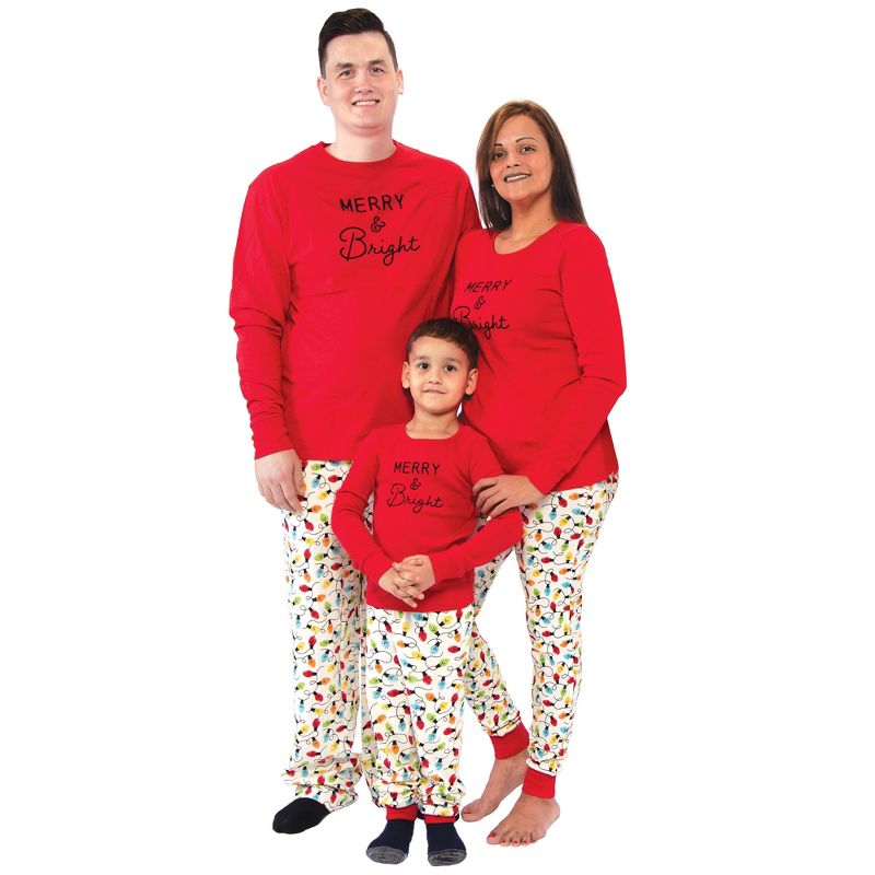 Touched by Nature Baby, Toddler and Kids Unisex Holiday Pajamas, Kids Merry and Bright, 4 of 5